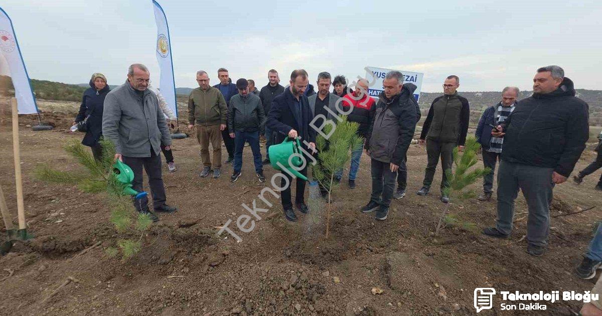 "Kütahya'da Vefa Örneği: Yusuf Sevil Adına Hatıra Ormanı Kuruldu" başlıklı haber için fotorealistik,