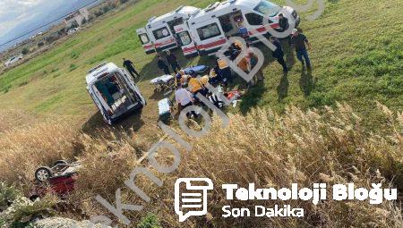 Manisa’da Araç Tarlaya Devrildi: 1’i Bebek 5 Yaralı