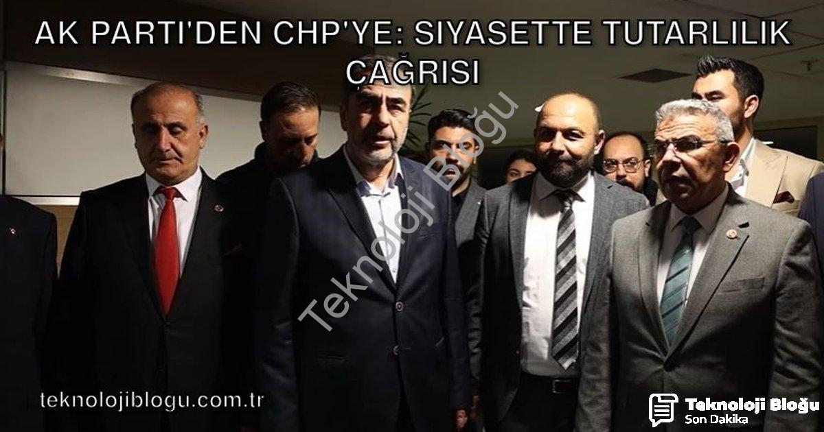 "AK Parti'den CHP'ye: Siyasette Tutarlılık Çağrısı" başlıklı haber için fotorealistik, profesyonel b