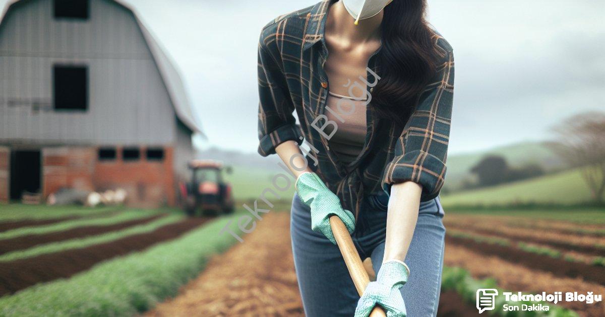 "Genç kadın çiftçi pandemide toprağa dönüp hayatını değiştirdi" başlıklı haber için fotorealistik, p