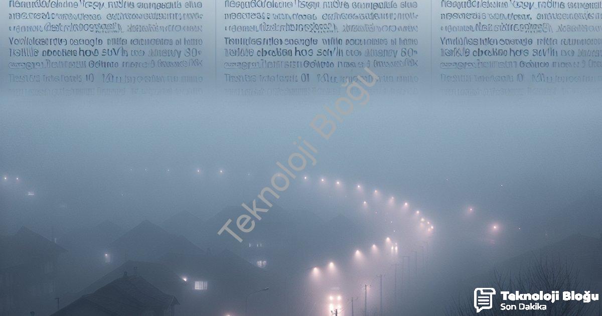 "Tavşanlı'da Sis Kabusu: Görüş Mesafesi 50 Metreye Kadar Düştü" başlıklı haber için fotorealistik, p
