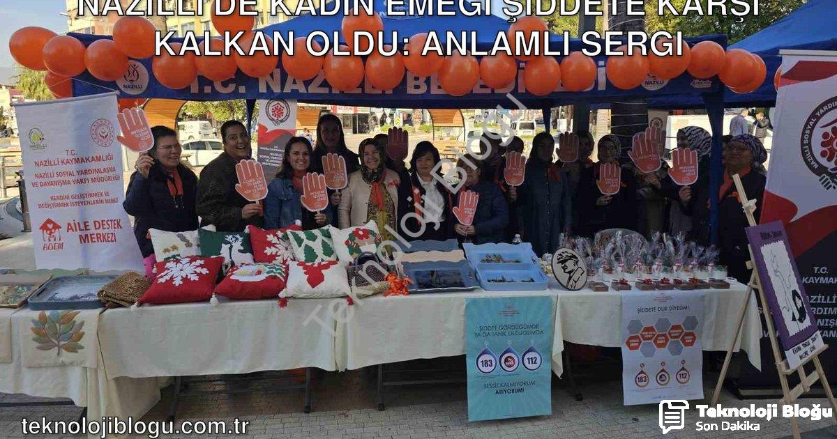 "Nazilli'de Kadın Emeği Şiddete Karşı Kalkan Oldu: Anlamlı Sergi" başlıklı haber için fotorealistik,