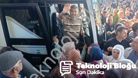 Çine’de Manevi Heyecan: 90 Kişilik Umre Kafilesi Dualarla Uğurlandı