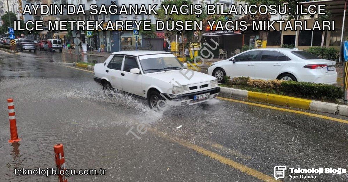 "Aydın'da Sağanak Yağış Bilançosu: İlçe İlçe Metrekareye Düşen Yağış Miktarları" başlıklı haber için