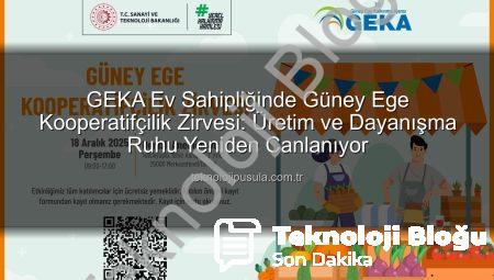 GEKA’dan Güney Ege İçin Dev Kooperatifçilik Zirvesi: Üretim ve Dayanışma Vizyonu Şekilleniyor