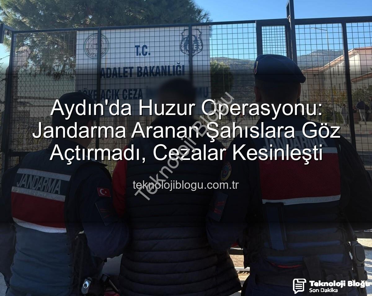Aydın jandarma - Aydın'da Huzur Operasyonu: Jandarma Aranan Şahıslara Göz Açtırmadı, Cezalar Kesinleşti