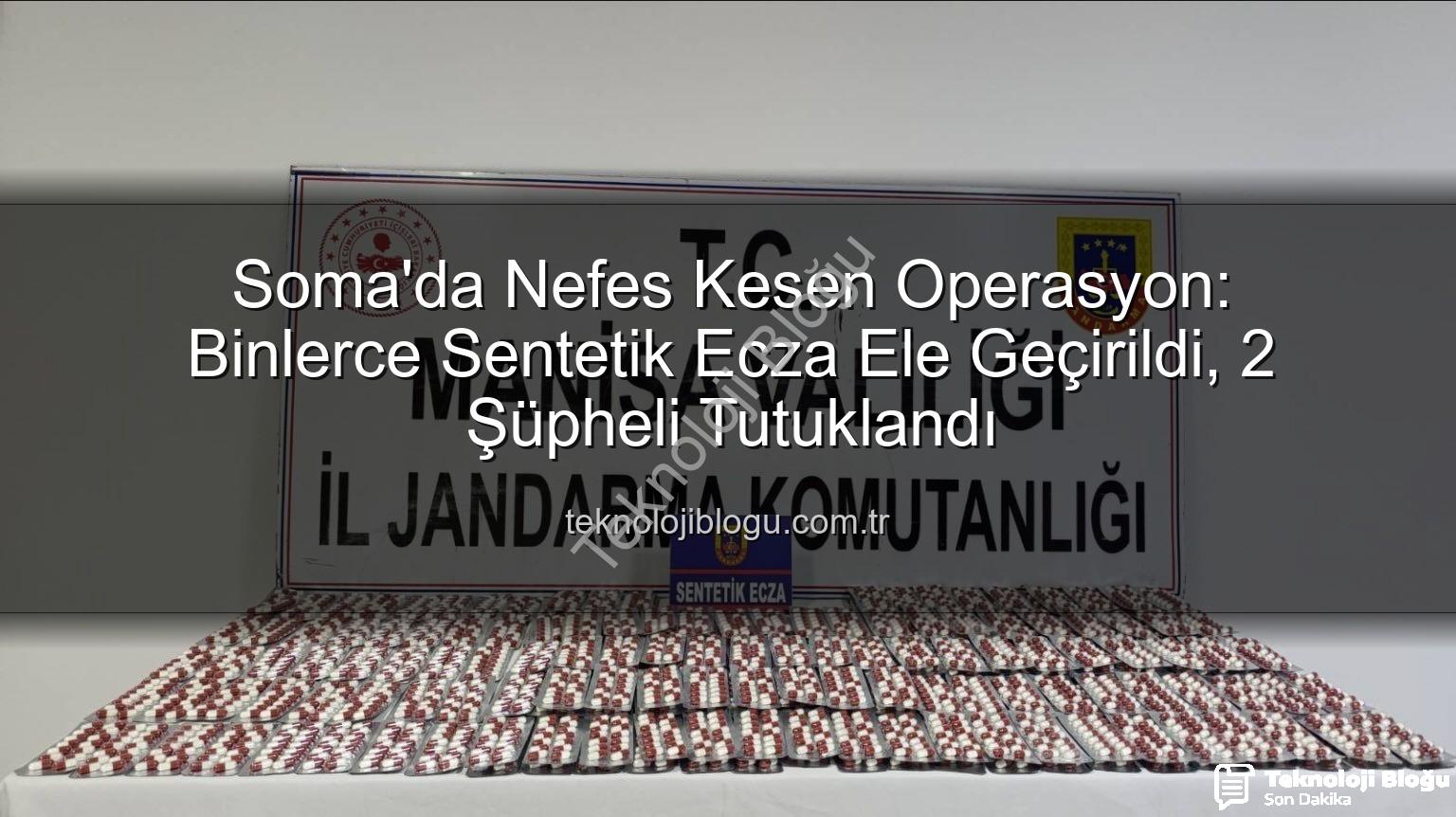 sentetik ecza - Soma'da Nefes Kesen Operasyon: Binlerce Sentetik Ecza Ele Geçirildi, 2 Şüpheli Tutuklandı