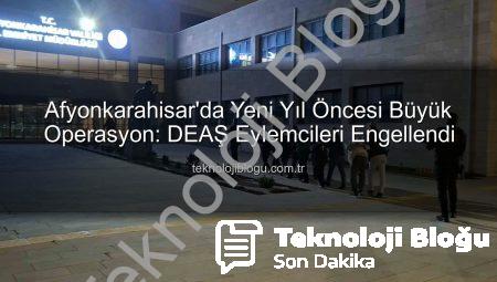Afyonkarahisar’da Yeni Yıl Öncesi Büyük Operasyon: DEAŞ Eylemcileri Engellendi